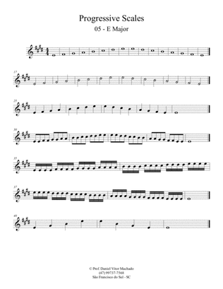 Book cover for Progressive Scales - Violin - E Major