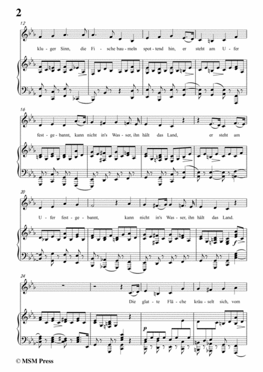 Schubert-Wie Ulfru fischt,in c minor,Op.21,No.3,for Voice and Piano image number null