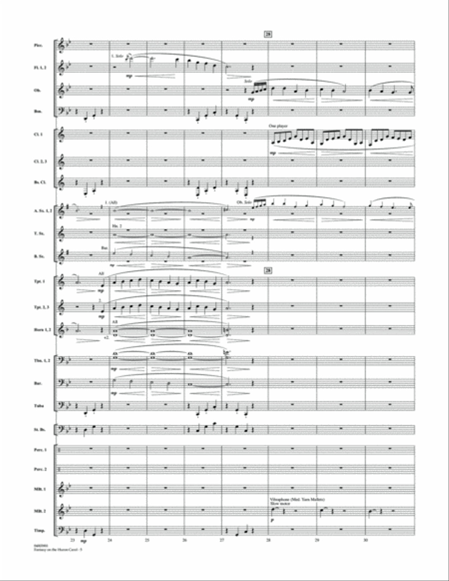 Fantasy on the Huron Carol - Conductor Score (Full Score) Concert Band scores gallery preview page 5