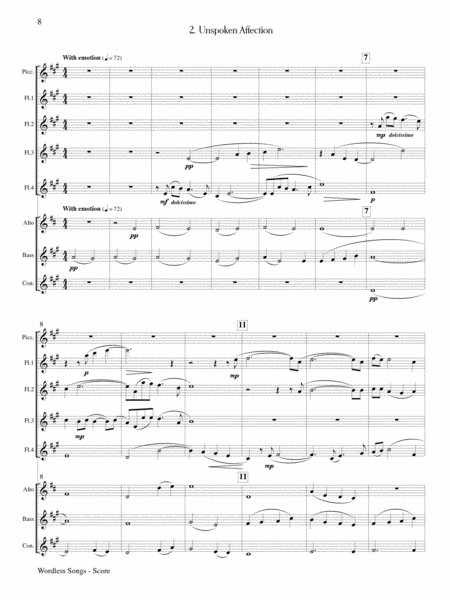 Wordless Songs for Flute Choir