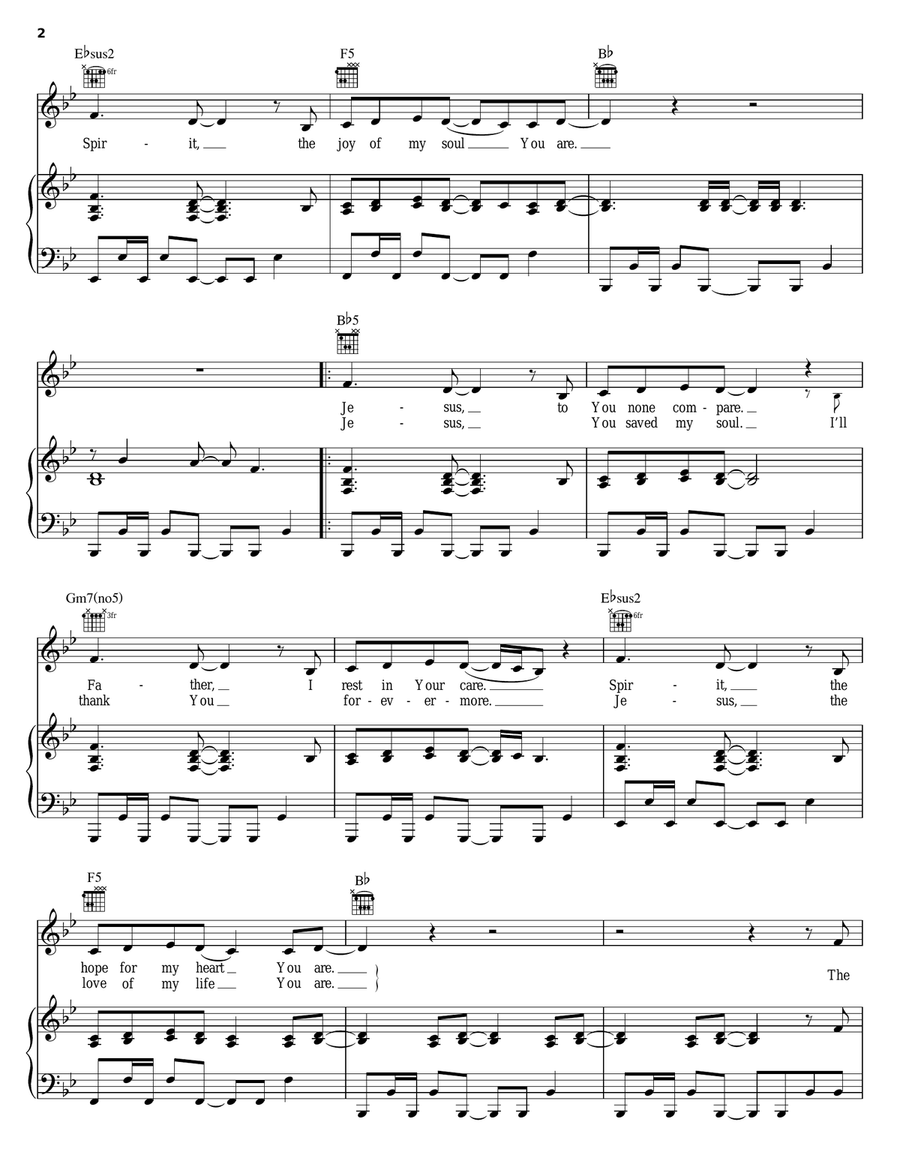 Song Of Love Song Of Love Piano, Vocal, Guitar scores gallery preview page 2