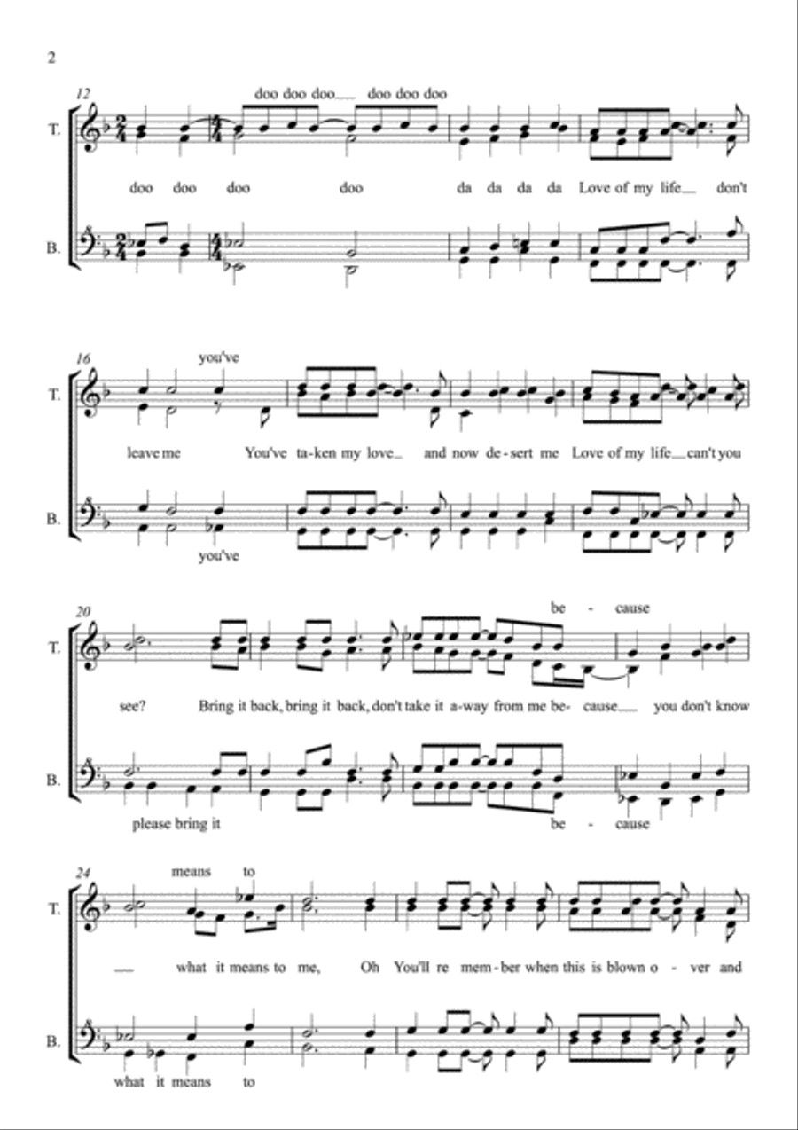 Love Of My Life Small Ensemble scores gallery preview page 2