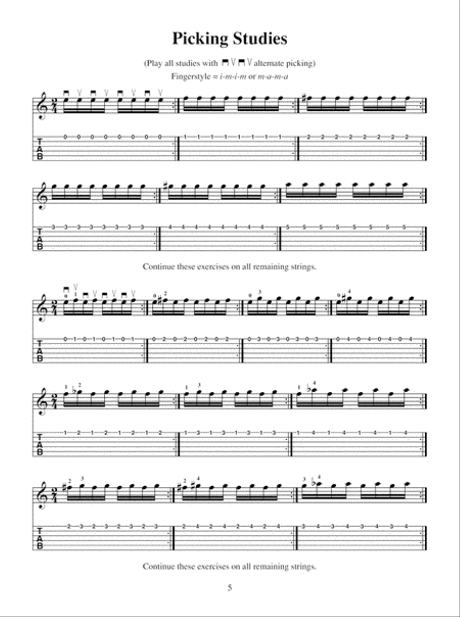 Modern Guitar Method Grade 2, Technique Studies Acoustic Guitar scores gallery preview page 6