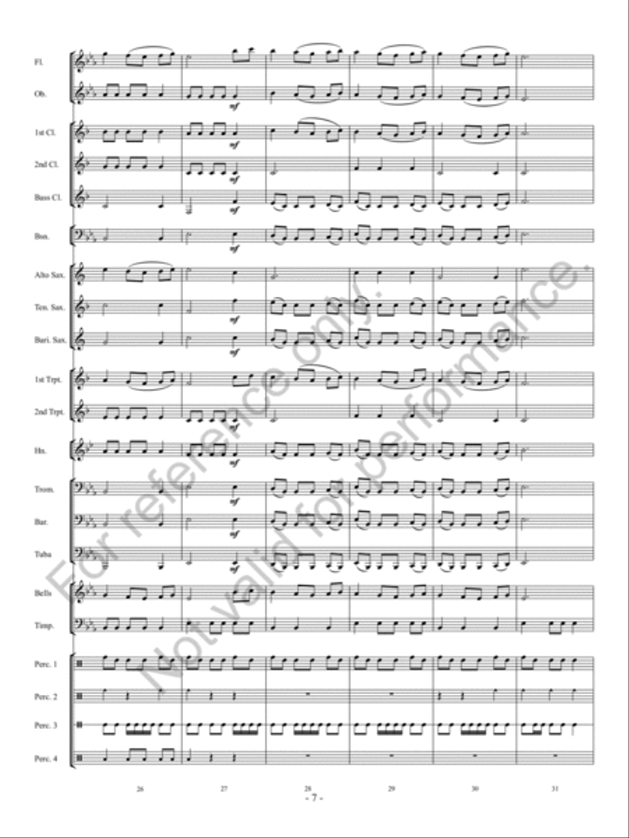 Cowbell Lullaby Concert Band scores gallery preview page 8