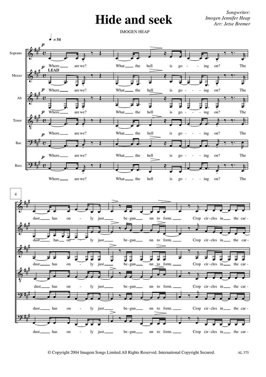 Hide And Seek Divisi scores gallery preview page 1