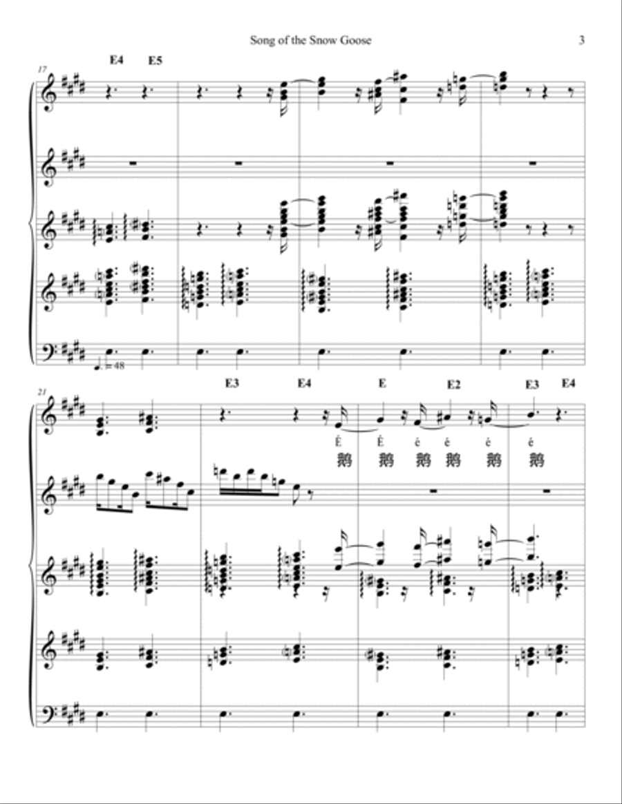 Song of the Snow Goose Song of the Snow Goose Chamber Music scores gallery preview page 3