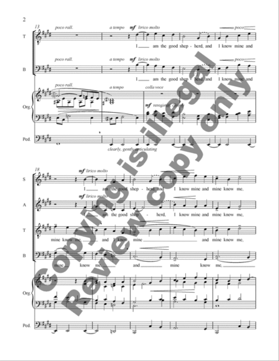 The Shepherd Motets: 2. I Am the Good Shepherd 4-Part scores gallery preview page 10