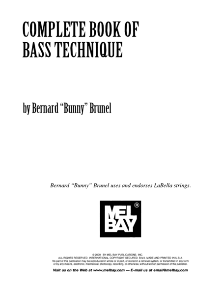 Complete Book of Bass Technique