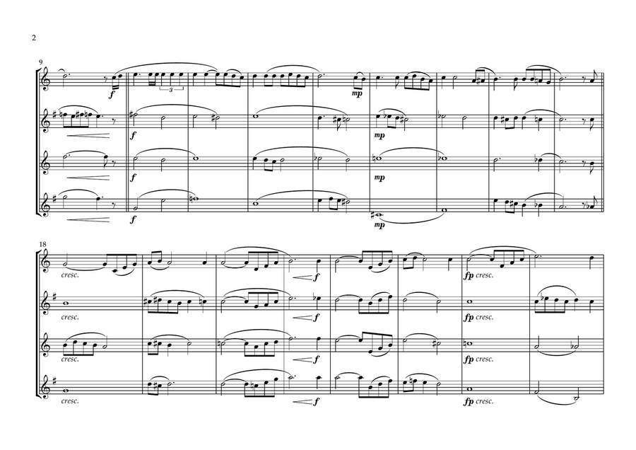 My Foolish Heart Saxophone Quartet scores gallery preview page 2