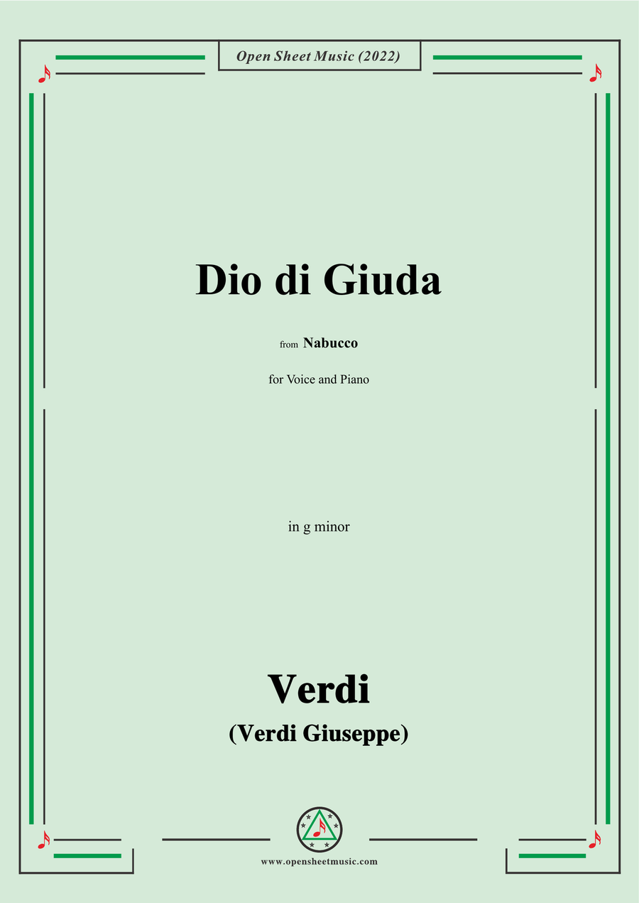 Verdi-Dio di Giuda,in g minor,from Nabucco