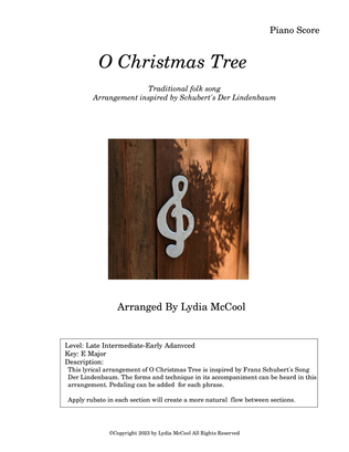 O Christmas Tree (Intermediate-Advanced) inspired by Schubert's Der Lindenbaum