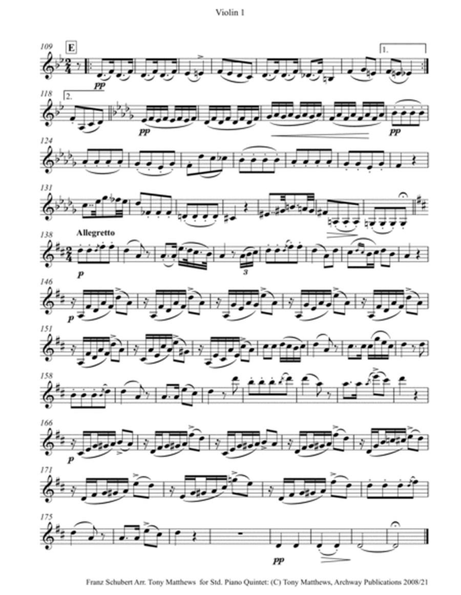 Franz Schubert - Trout Quintet (Set of Parts) image number null