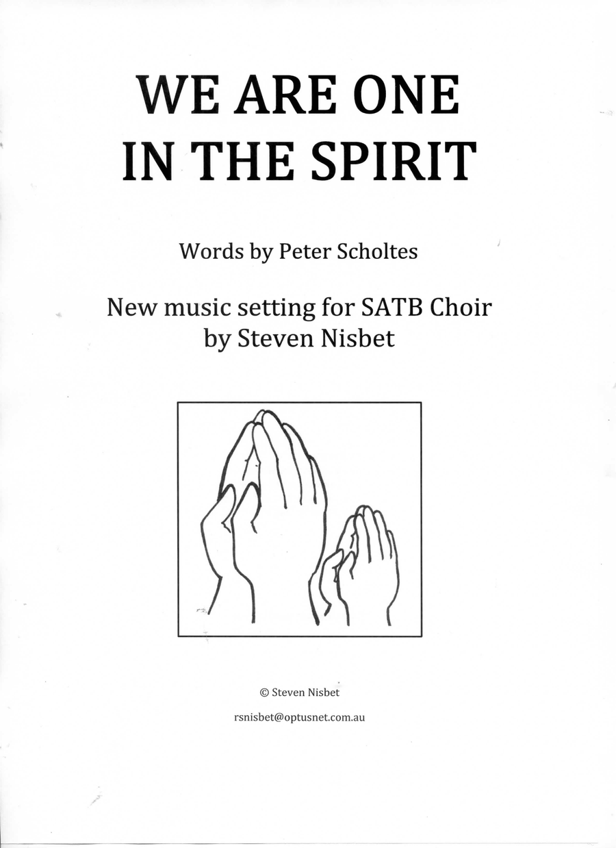 We are one in the Spirit (for SATB Choir) 4-Part scores gallery preview page 1