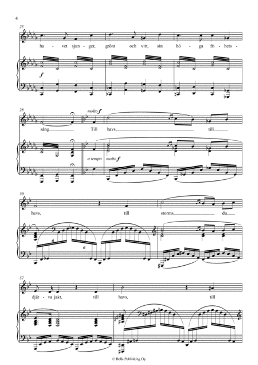 Till havs (B-flat Major) Voice Solo scores gallery preview page 4