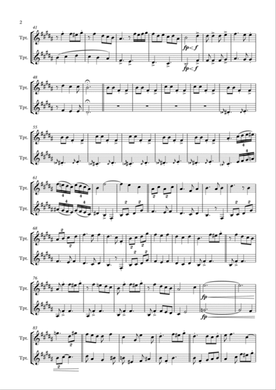 El Pintao Trumpet Duet scores gallery preview page 2