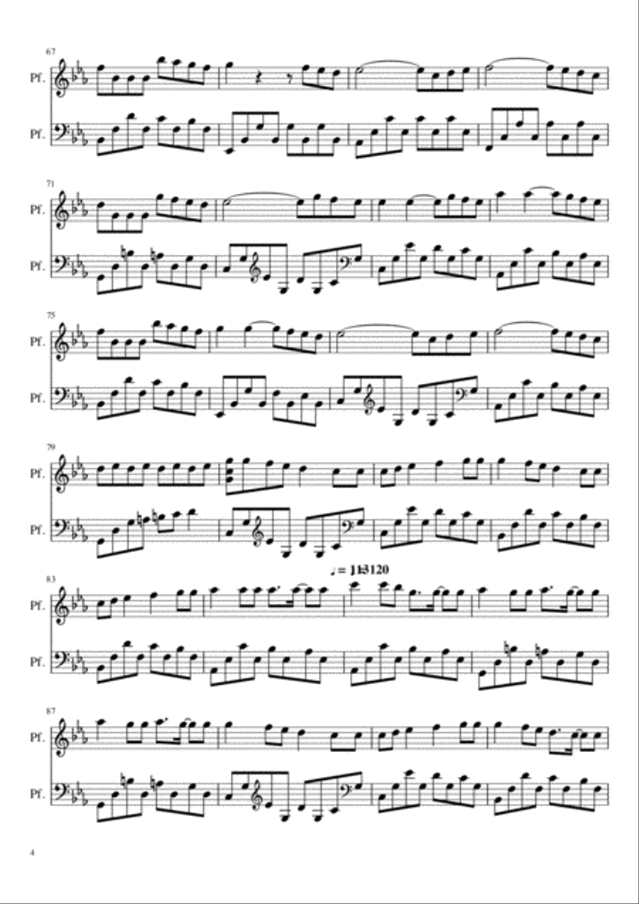 La leggenda della nera farfalla Piano Solo scores gallery preview page 4