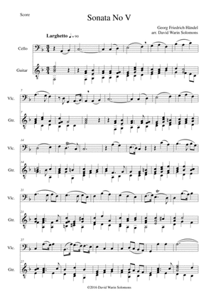 Sonata in F (No V) for cello and guitar