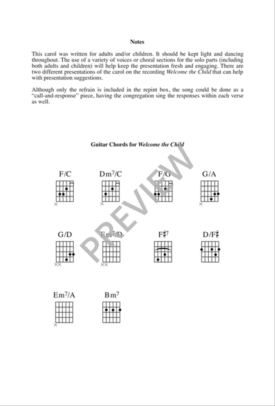 Welcome the Child 4-Part scores gallery preview page 3