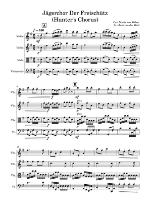Jaegerchor (Hunter's Chorus) - Full score and parts