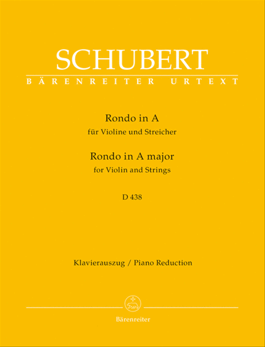 Rondo for Violin and Strings in A major D 438 Violin Solo scores gallery preview page 1