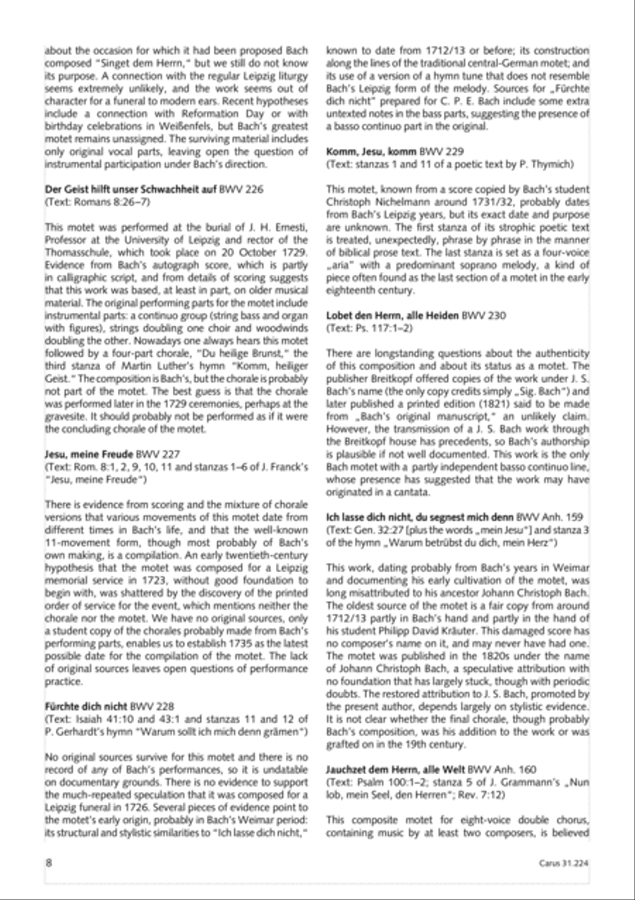 The Complete Motets (Samtliche Motetten) Choir scores gallery preview page 9