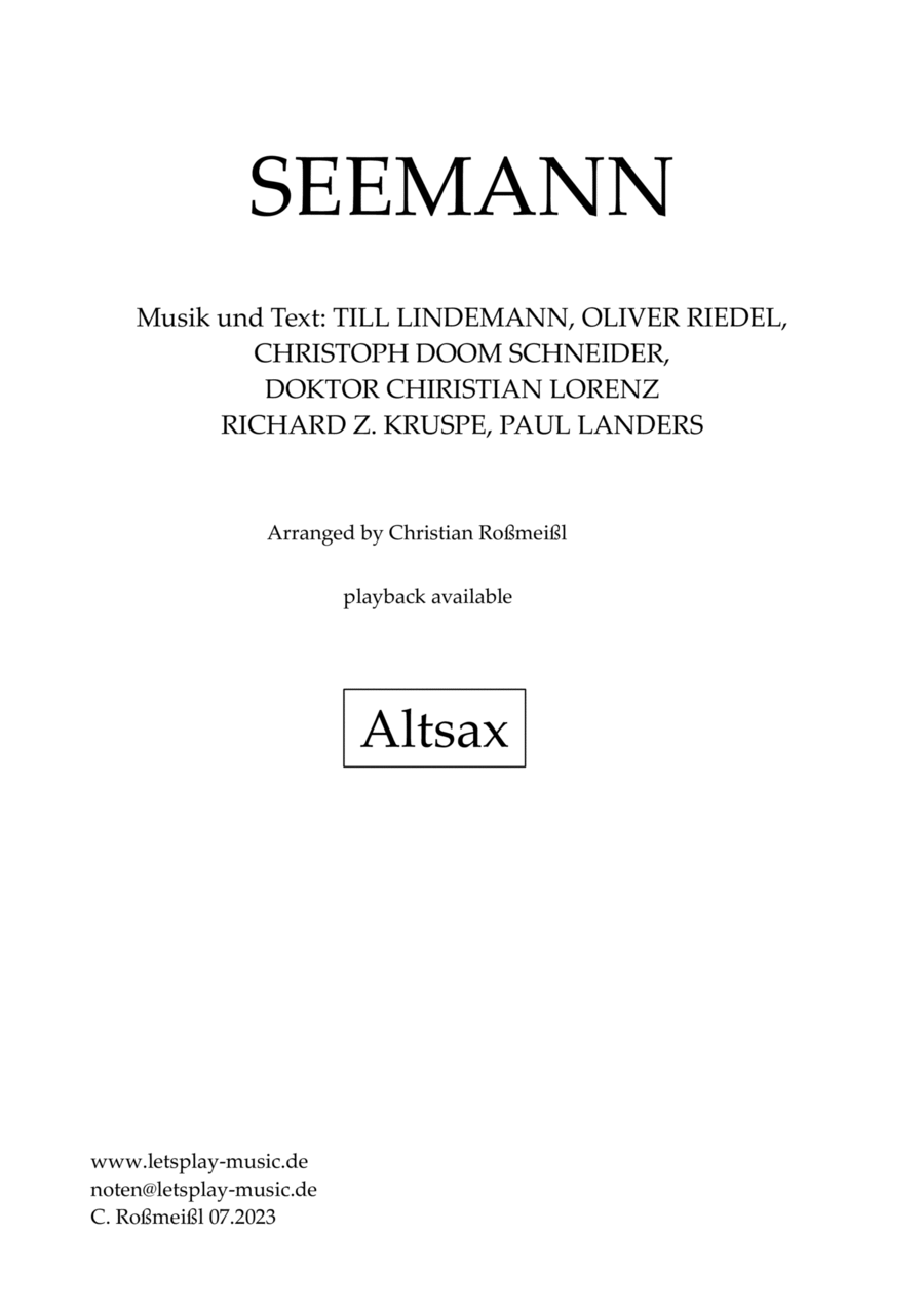 Seemann Alto Saxophone scores gallery preview page 1
