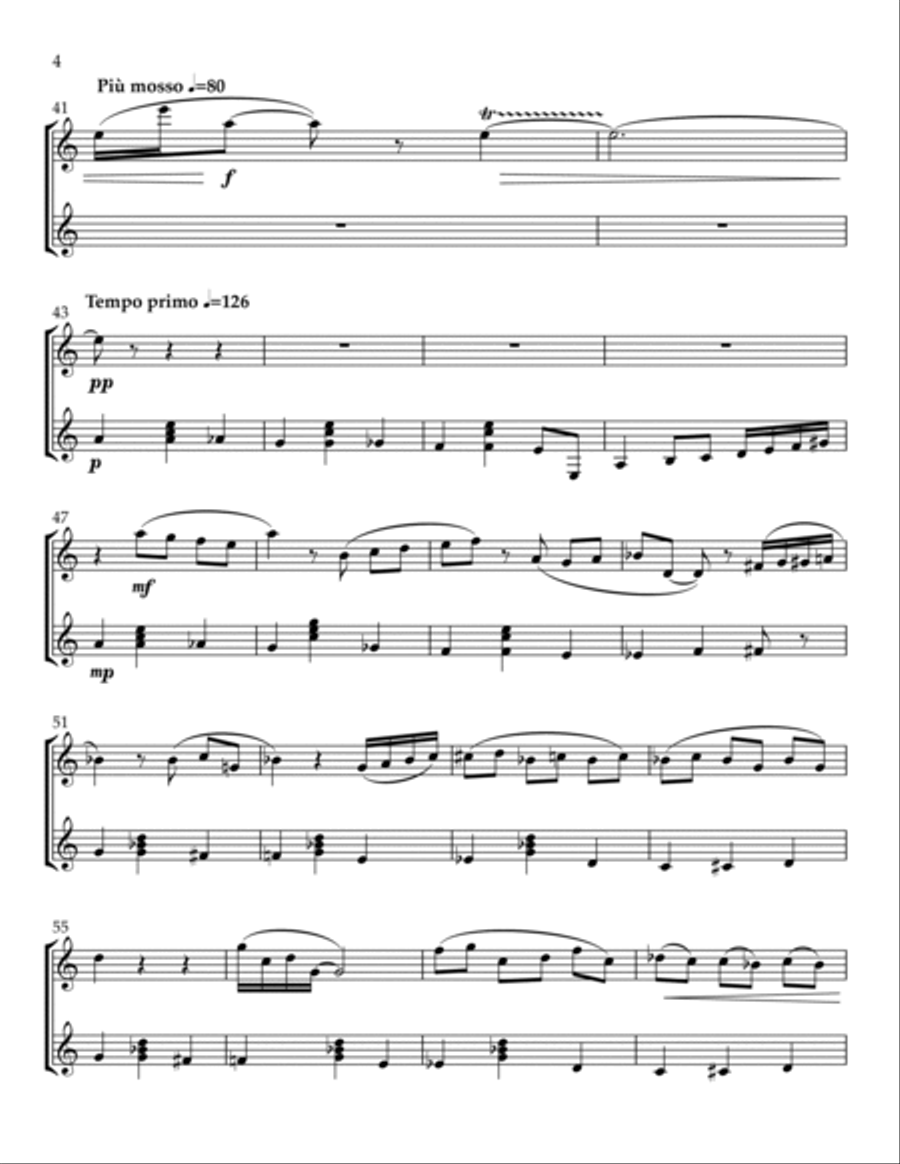 Excursion No. 5: Waltz for Flute and Guitar Chamber Music scores gallery preview page 4