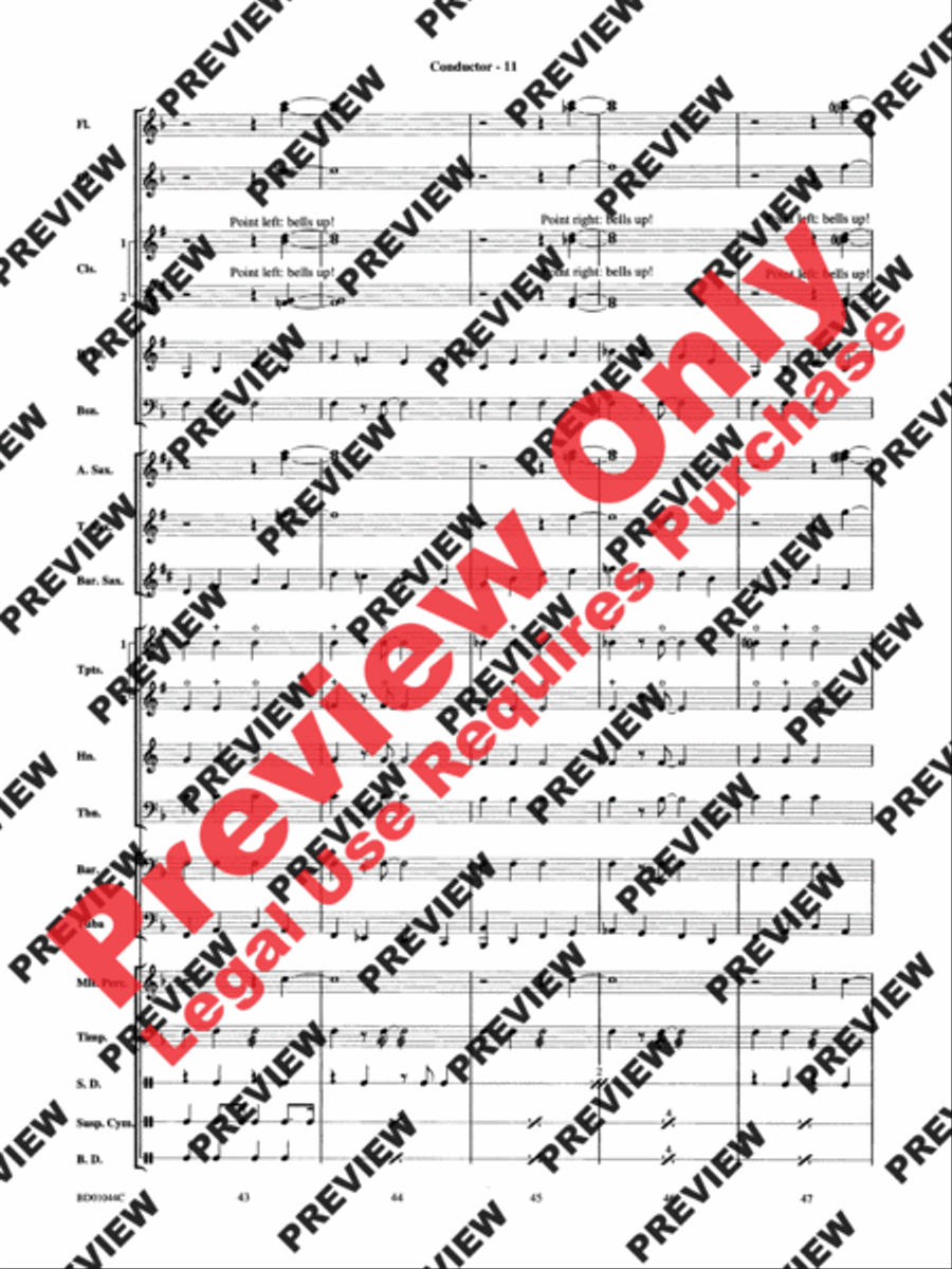 Clarinet Boogie Concert Band scores gallery preview page 13