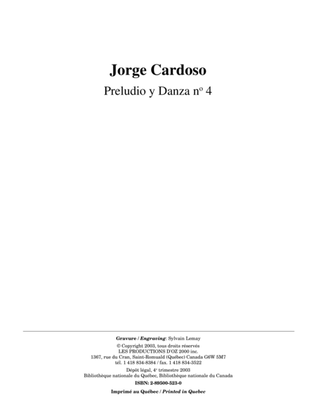 Book cover for Preludio y Danza no 4