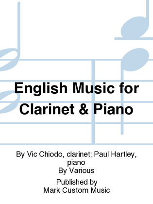 Book cover for English Music for Clarinet & Piano