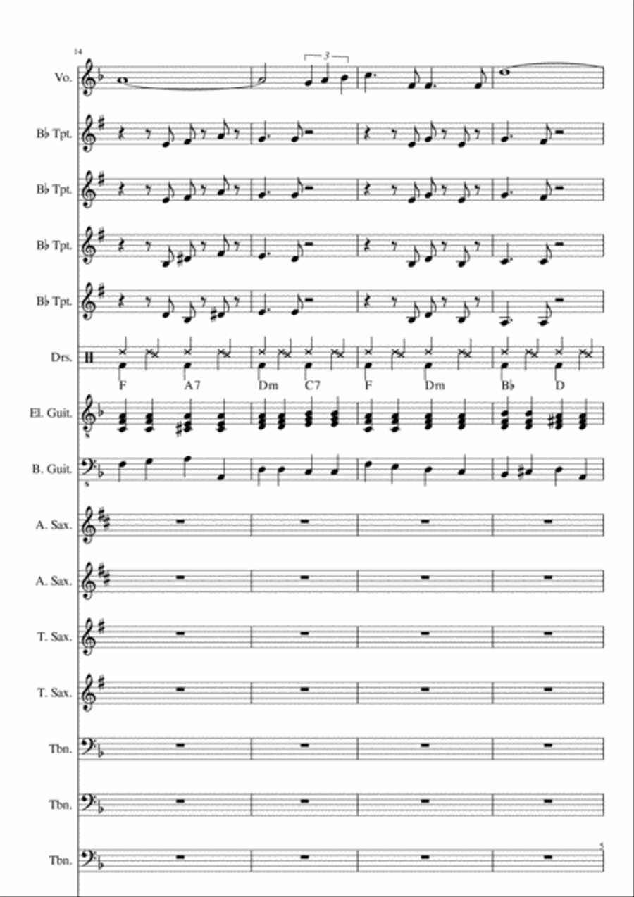 Beyond The Sea Piano, Vocal, Guitar scores gallery preview page 5