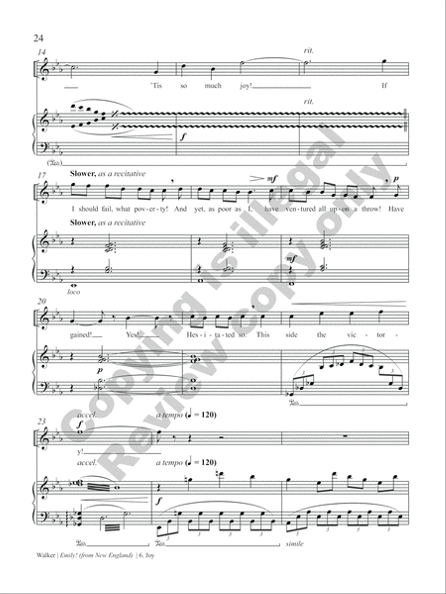 Emily! (from New England) Soprano Voice scores gallery preview page 15