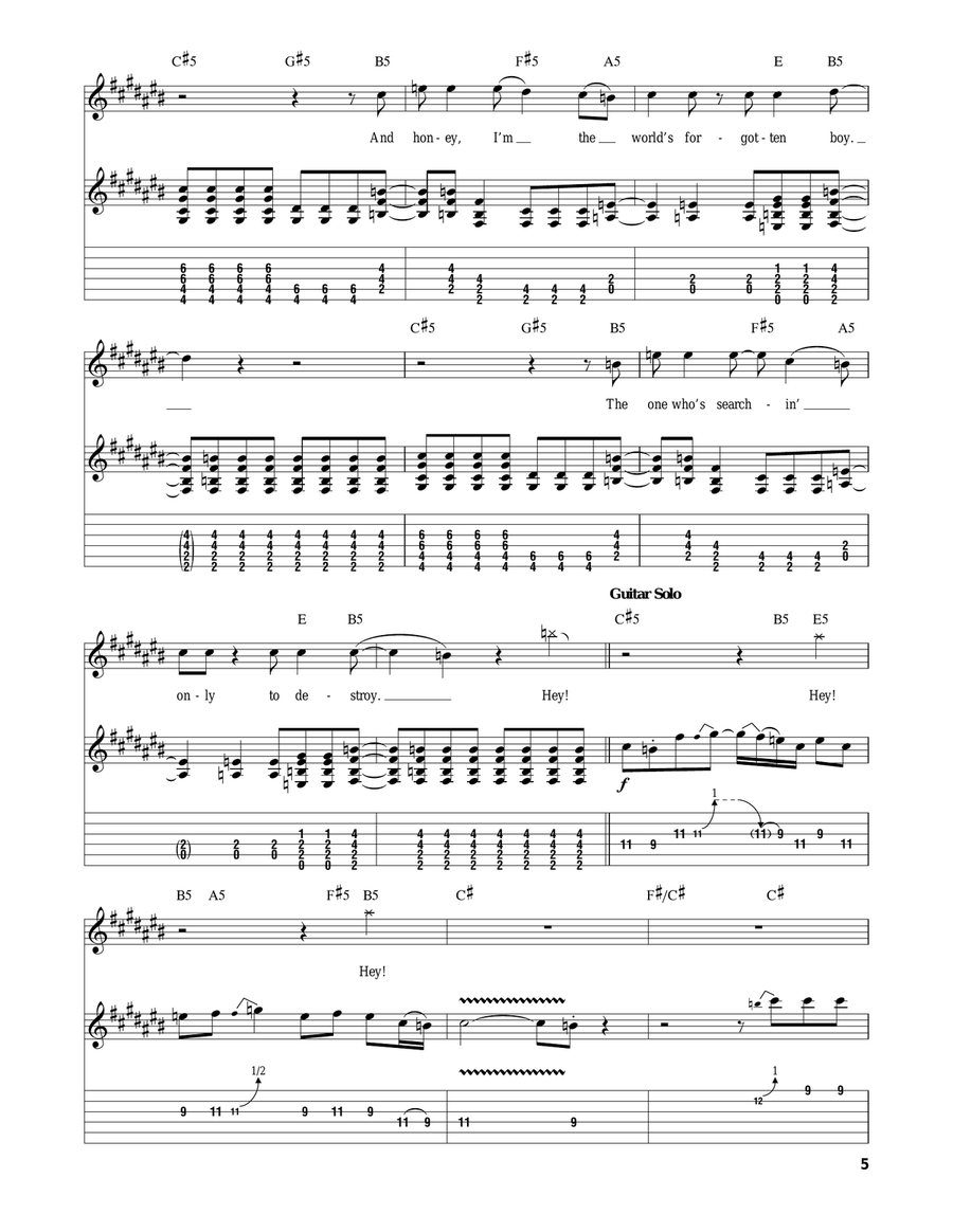 Search And Destroy Search And Destroy Acoustic Guitar scores gallery preview page 5