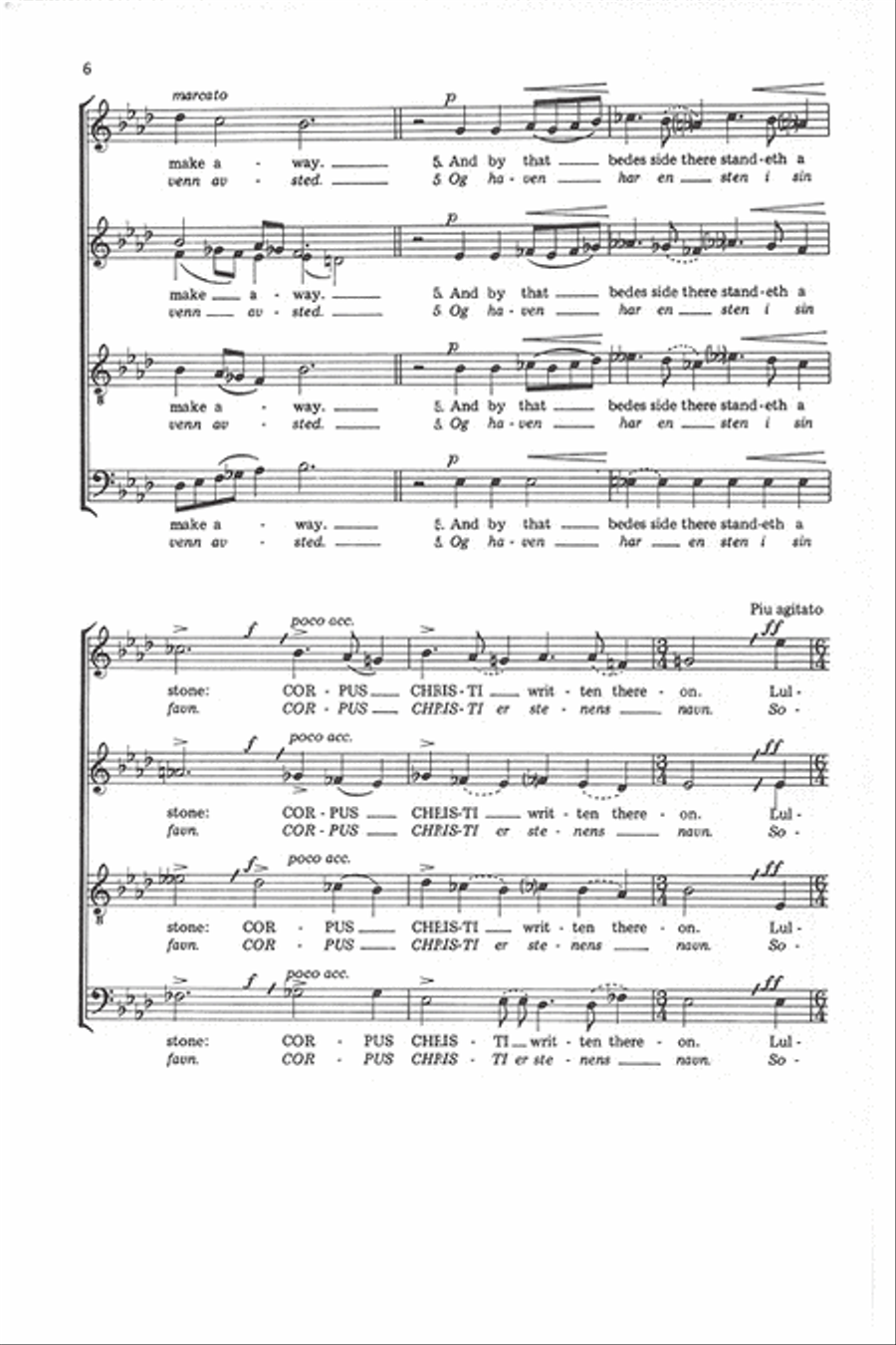 Corpus Christi Carol Divisi scores gallery preview page 6