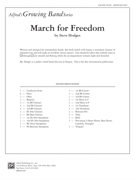 March for Freedom: Score