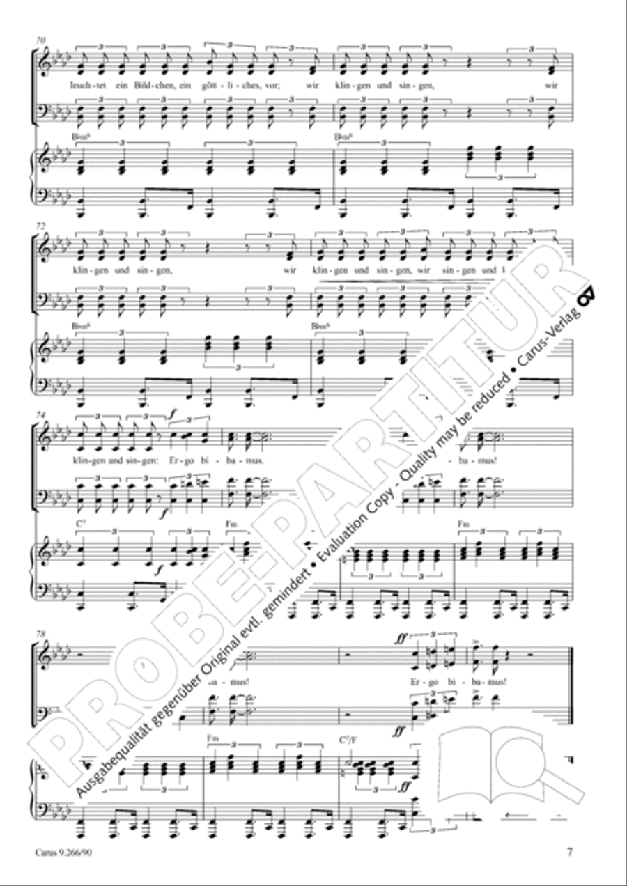 Ergo bibamus! 4-Part scores gallery preview page 8