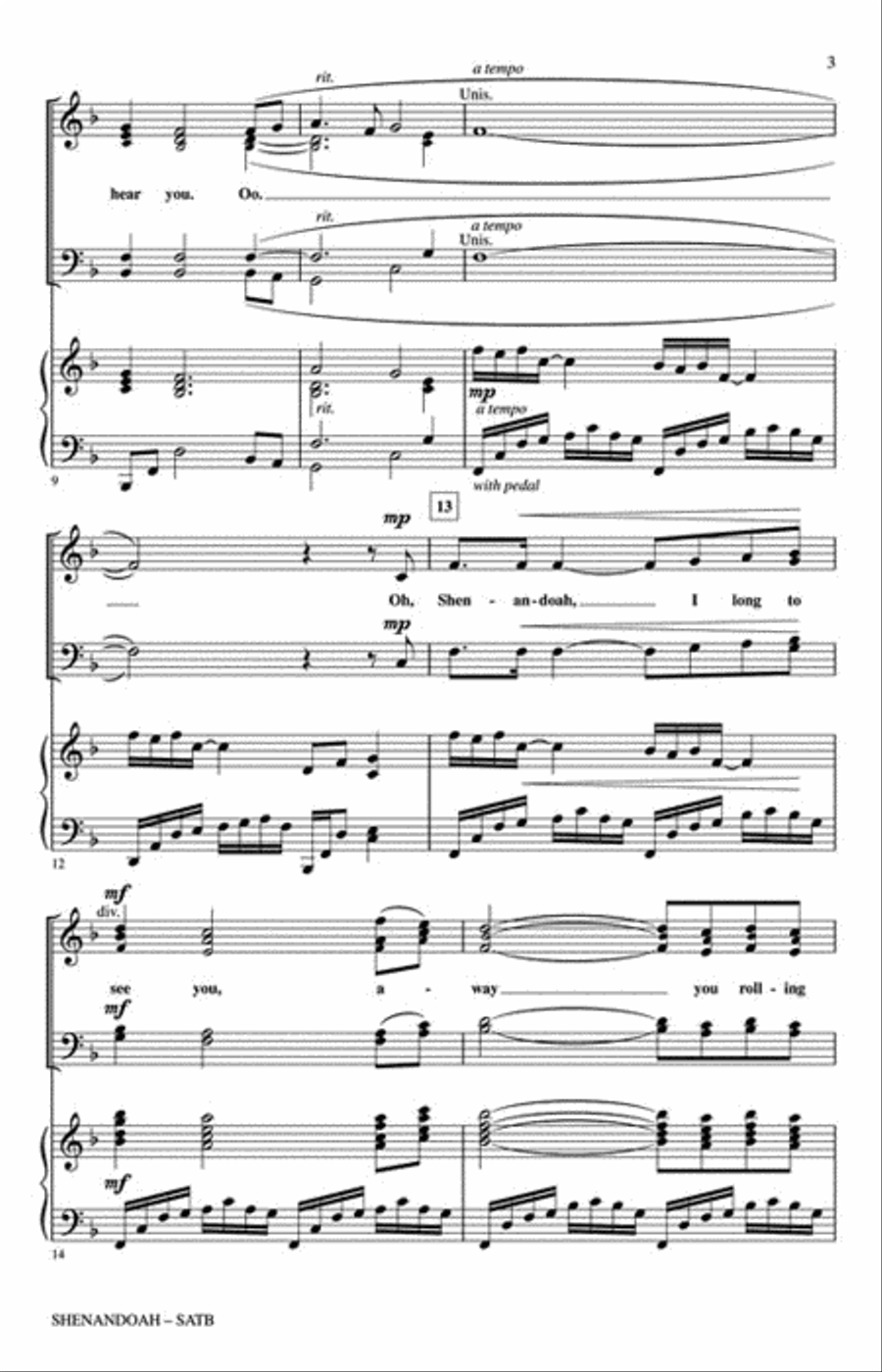 Shenandoah Shenandoah 4-Part scores gallery preview page 3