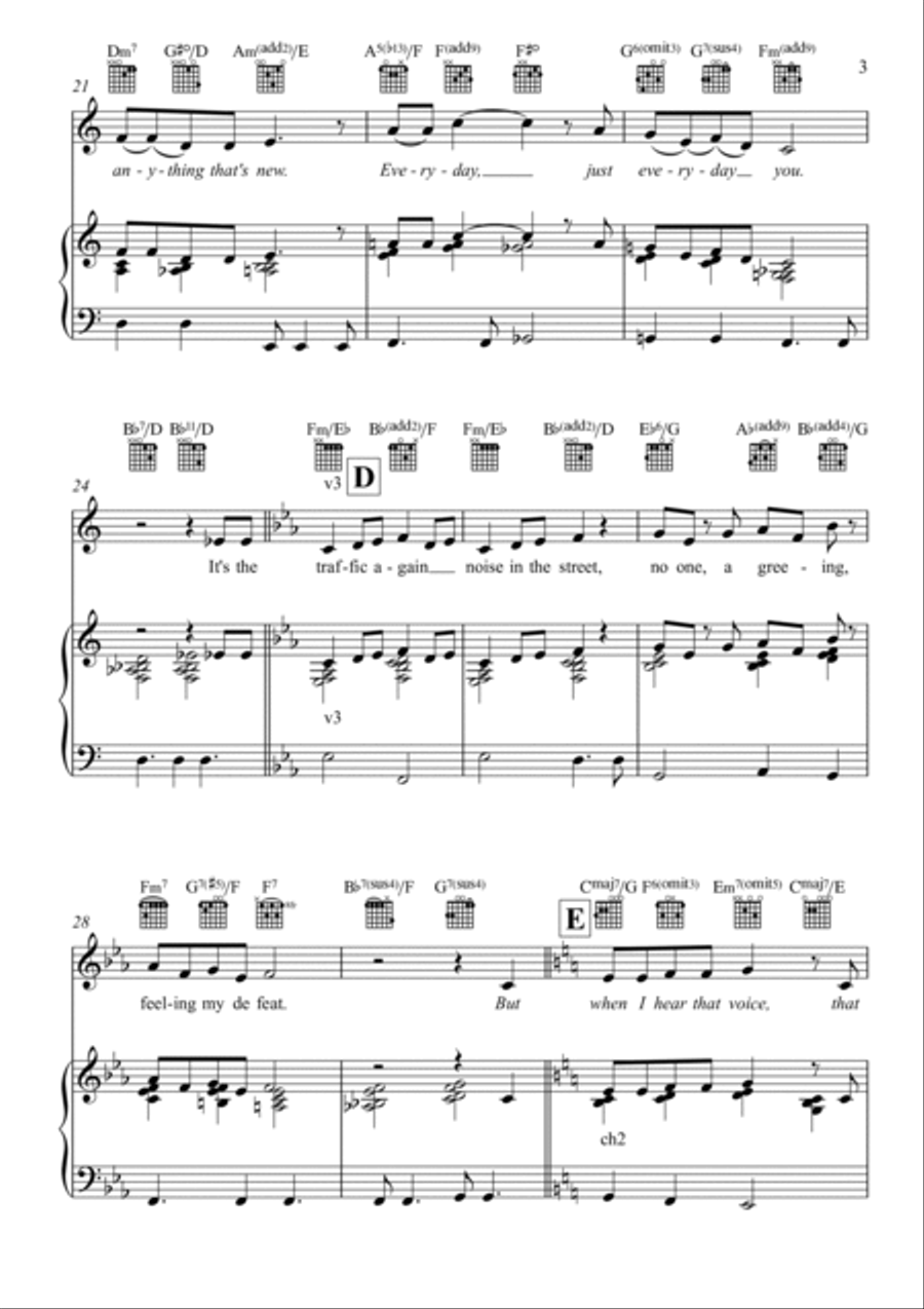 Everyday You Piano, Vocal, Guitar scores gallery preview page 3