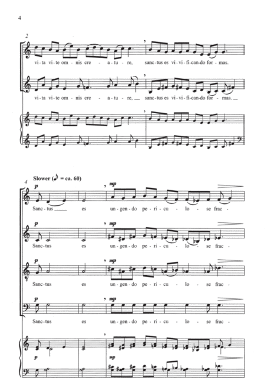 The Hildegard Motets: 5. O ignis Spiritus Paracliti 4-Part scores gallery preview page 4