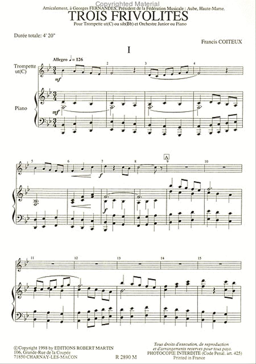 Frivolités (3) Frivolités (3) Trumpet Solo scores gallery preview page 2