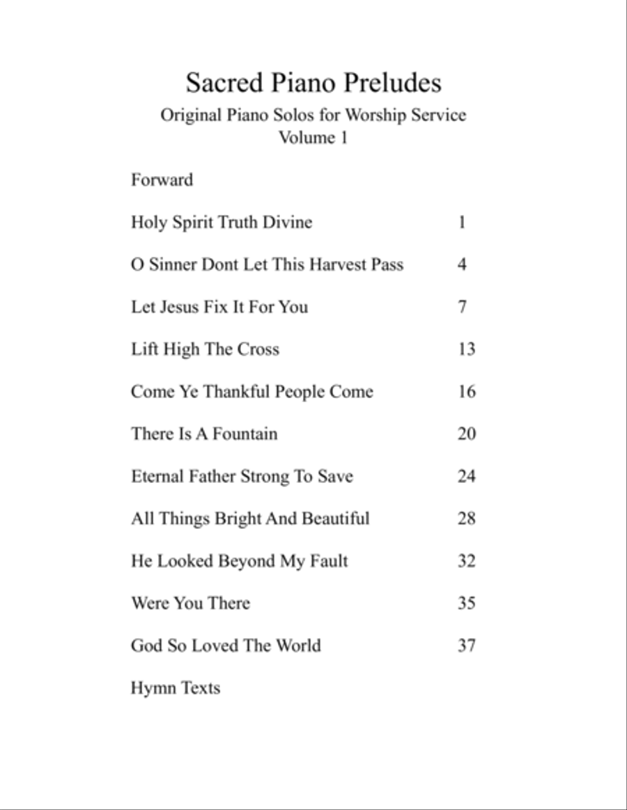 Sacred Piano Preludes, Volume 1 Voice scores gallery preview page 5