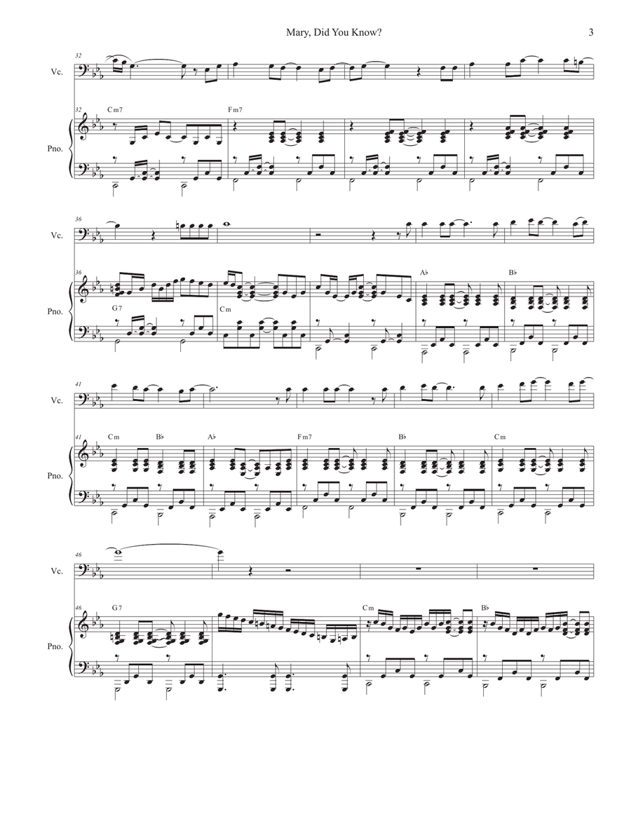 Mary, Did You Know? Piano scores gallery preview page 3