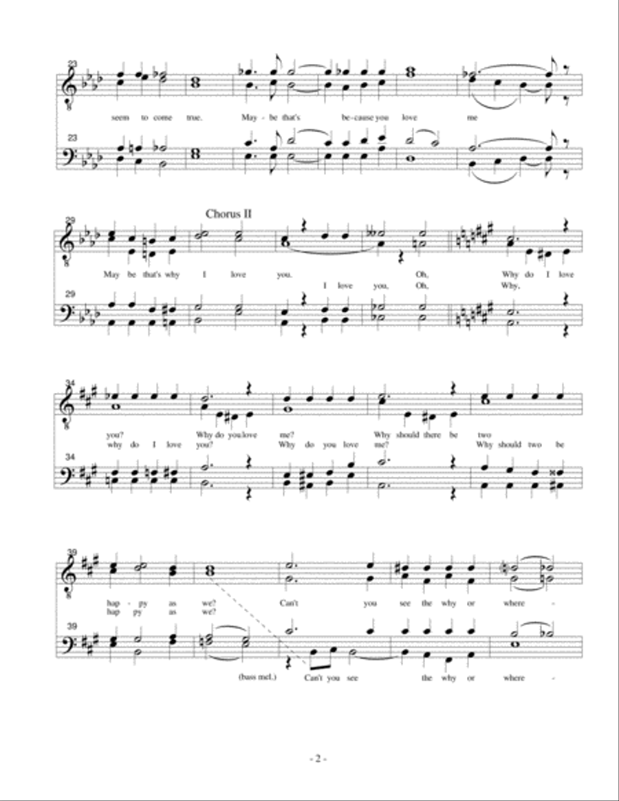 Why Do I Love You Voice Solo scores gallery preview page 2