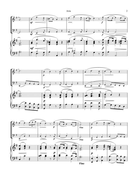 Aria - Lascia ch'io pianga for flute/violin, cello and piano image number null