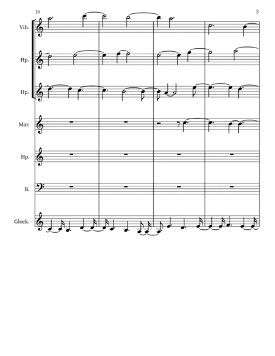 Z 120 for vibra., harps, marimba., upright bass, & glock. Double Bass scores gallery preview page 3