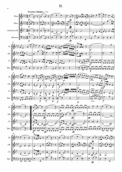 Mozart: String Quartet No.7 in Eb major K.160 (complete) - wind quartet image number null
