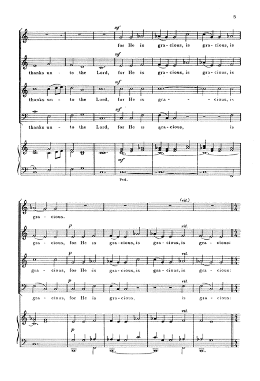 O Give Thanks Unto the Lord 4-Part scores gallery preview page 6