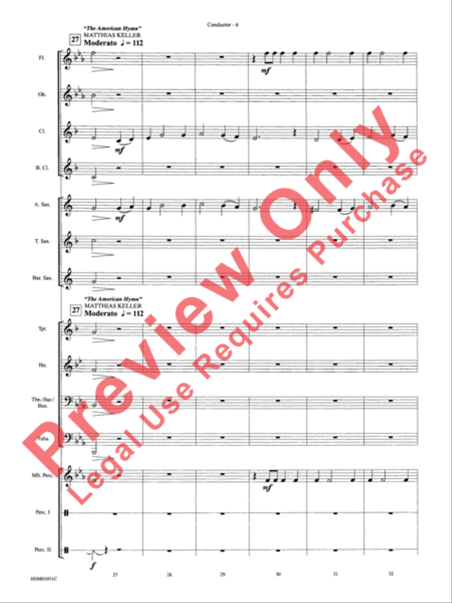 Patriotic Bits & Pieces Concert Band scores gallery preview page 9