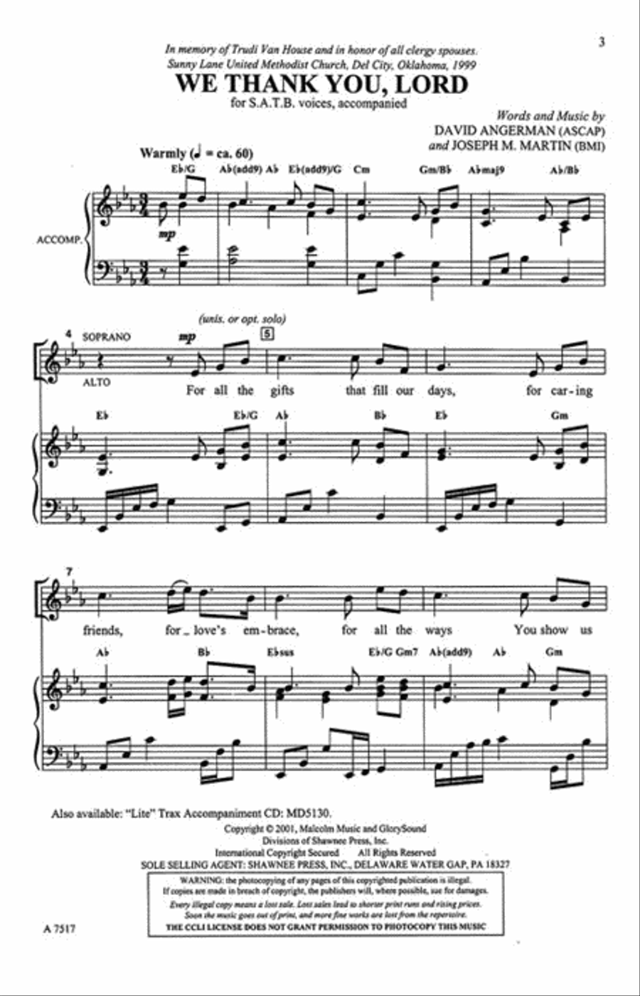 We Thank You, Lord 4-Part scores gallery preview page 2
