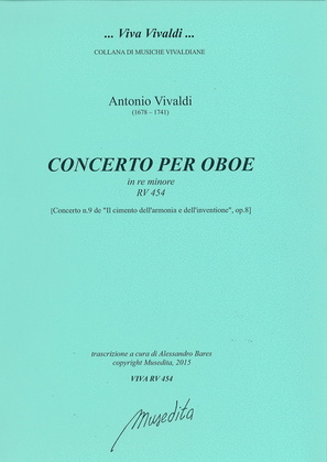 Book cover for Concerto in re minore RV 454